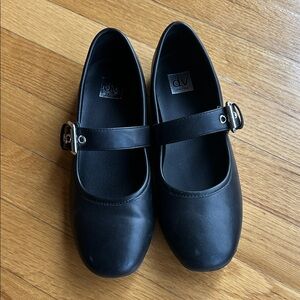 DV by Dolce Vita Black Buckle Ballet shoes for Girls